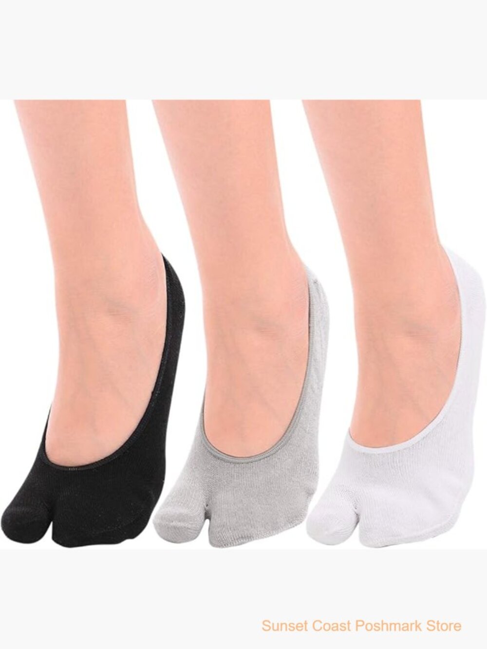 Cotton No Show Tabi Socks Non Slip Low Cut